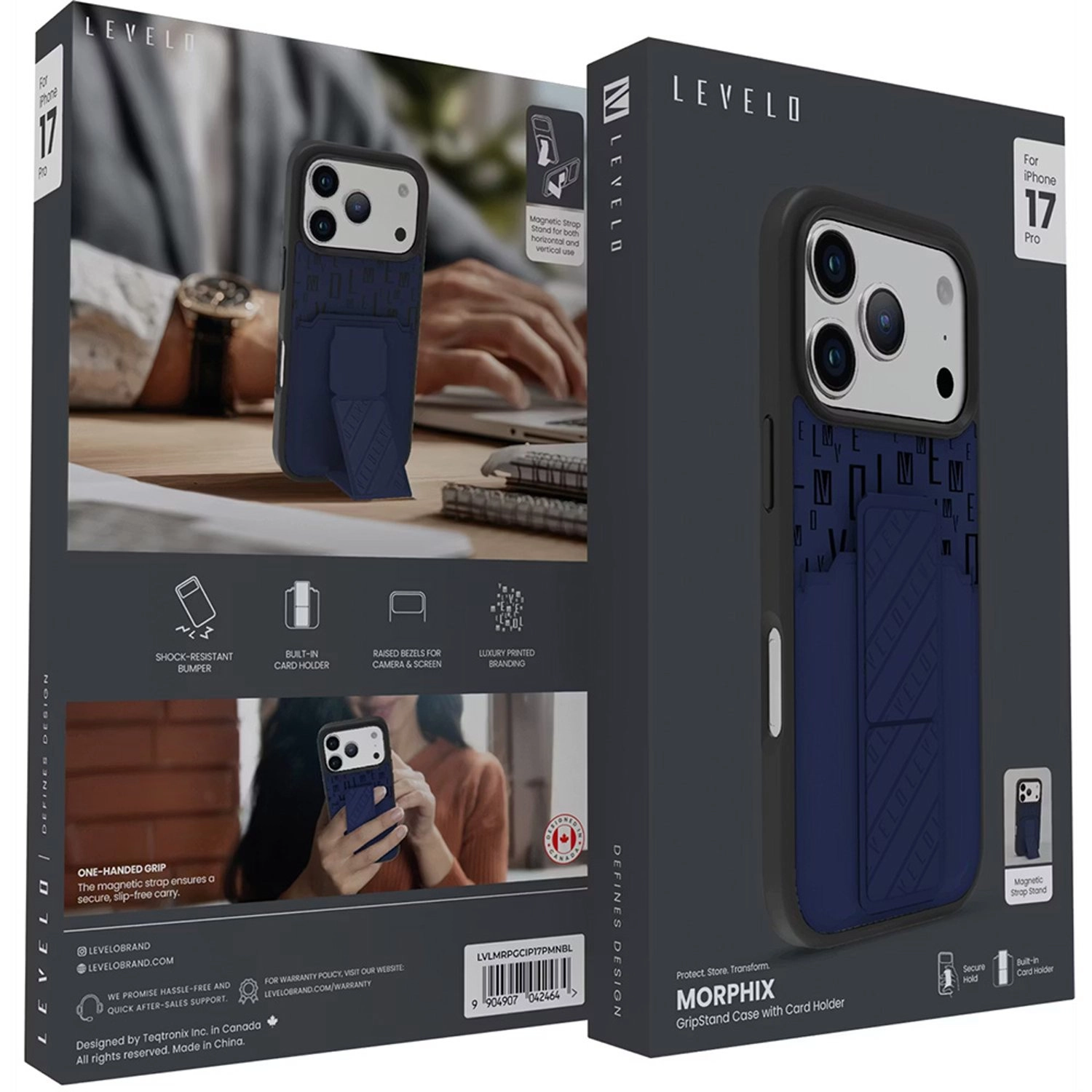 Morphix Cuero Gripstand Case for iPhone 17 Pro