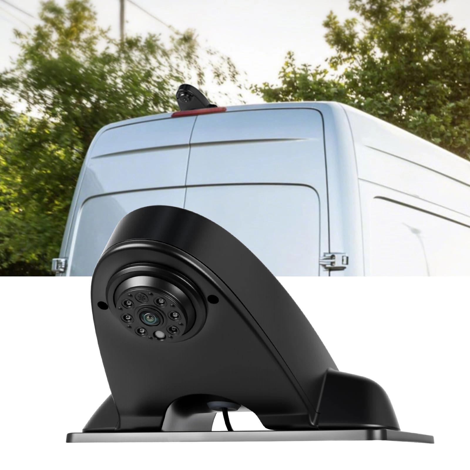 SIXWIN Brake Light Rear View Backup Camera - Night Vision Wired 720P