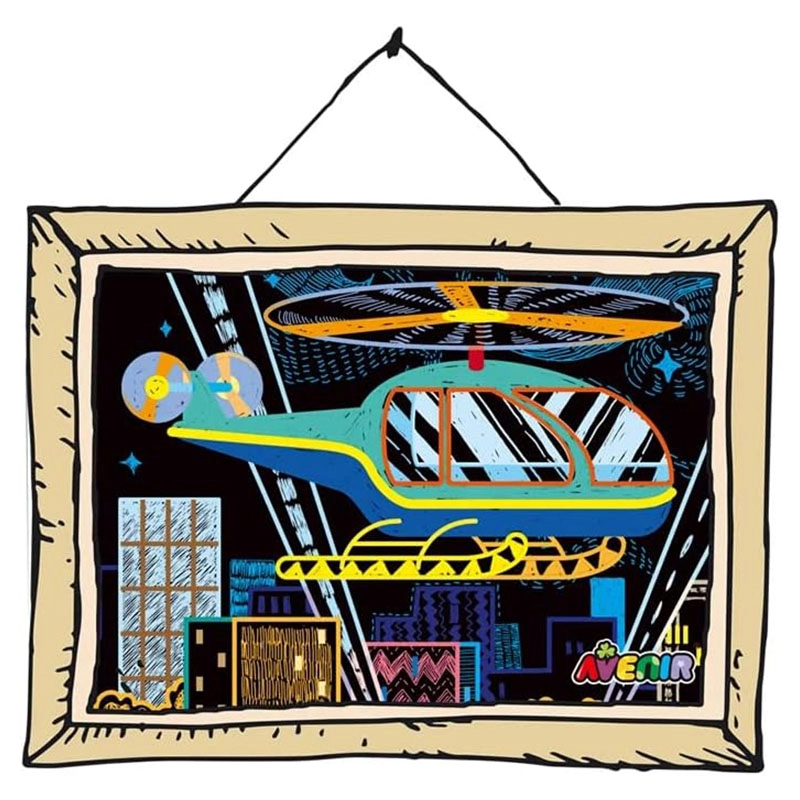 Scratch Art Kit - 8 pieces wooden pen