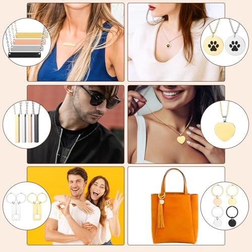 99 Pcs Laser Engraving Materials - 46 Jewelry Engraving Accessories for Laser Engraver