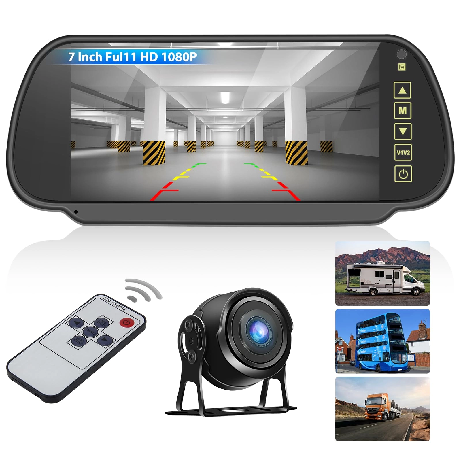 CAMECHO Mirror Dash Cam - 1080P