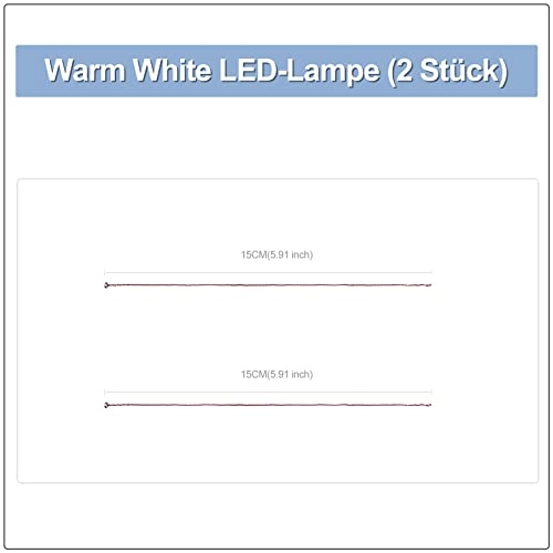 Warm White LED Light Set - 15 cm 2-Pack