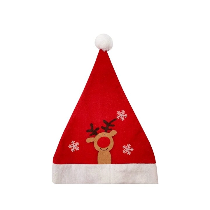 Adult Plush Santa Hat - Red/White
