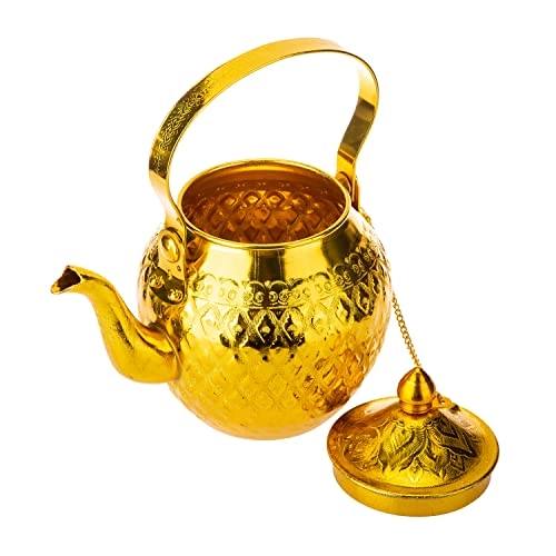 Arabian Alu Tea Kettle - 13 x 13 x 13 cm Gold