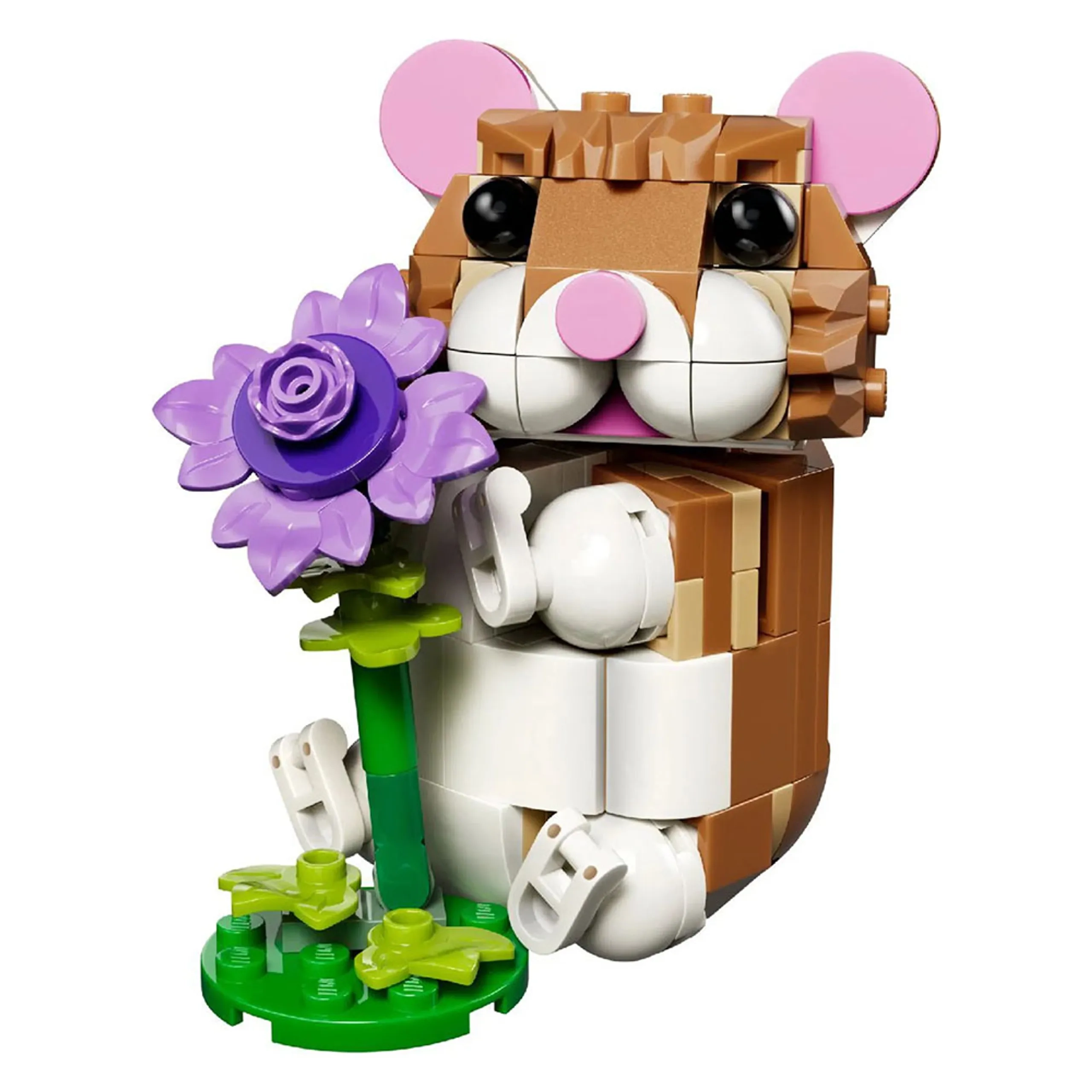 Cute Hamster with a Flower (31376) - 3in1
