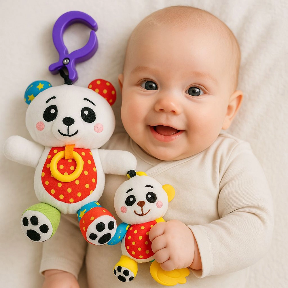 Vibrate Voice Rattle Toy - 0 to 6 months Panda