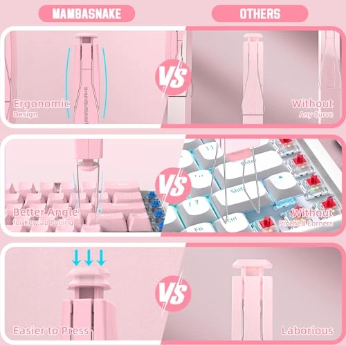 2-in-1 Keycap Switch Puller - 304 Stainless Steel Blue