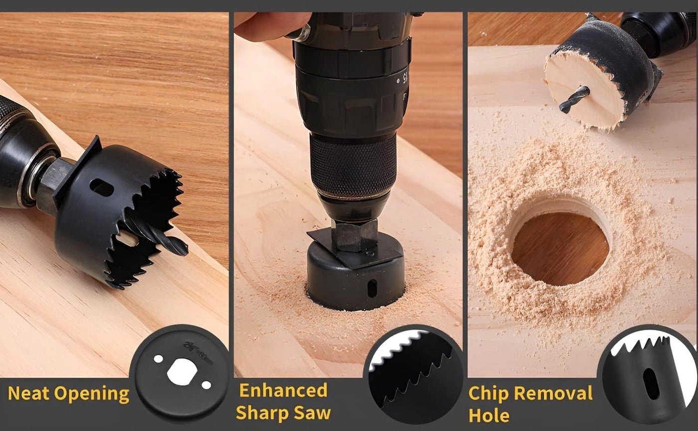 Wood Hole Saw Cutting Set - 1964mm wood plastic drywall and thin metals