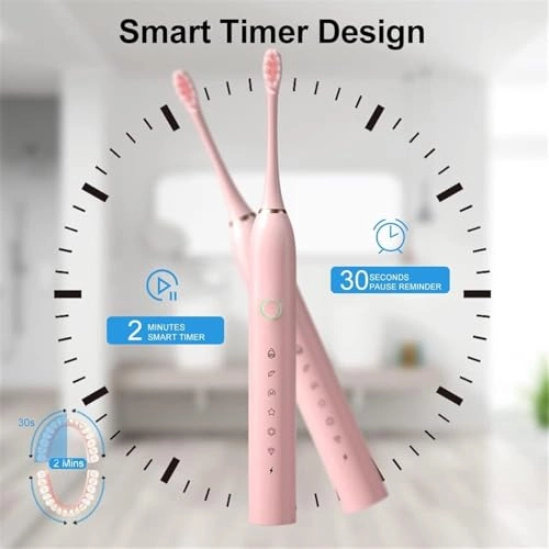 Sonic Electric Toothbrush - 6 Cleaning Modes IPX7 8 Brush Heads
