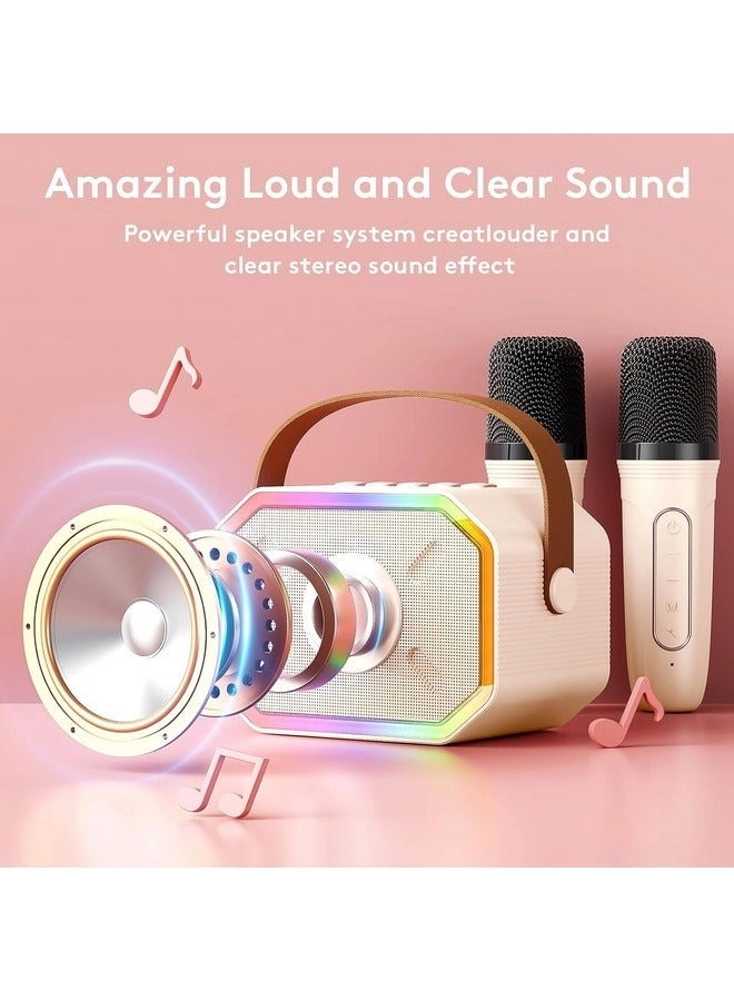 Mini Karaoke Machine - 2 Karaoke Microphones