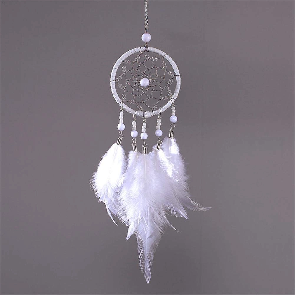 Dreamcatcher - woolen yarn, iron hoops, wood beads, feathers