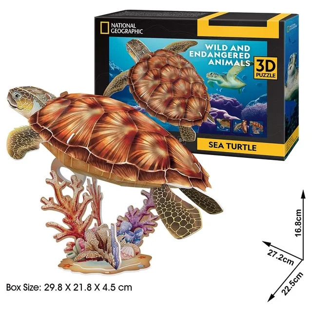 CubicFun Sea Turtle 3D Puzzle (ALGT-DS1080H) - 31 pcs