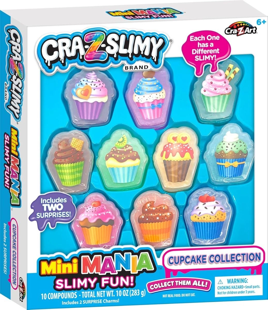 CRA-Z-SLIMY Mini Mania Slimy Fun Cupcakes - 6+ years 10 pcs