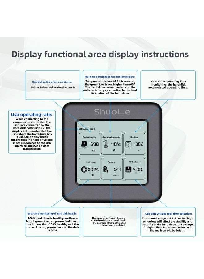 M.2 SSD Enclosure - NVMe SATA Dual Protocol 10Gbps USB-C/A