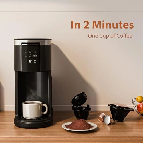 Single Serve Coffee Maker - 6 to 14 oz 40 oz removable tank