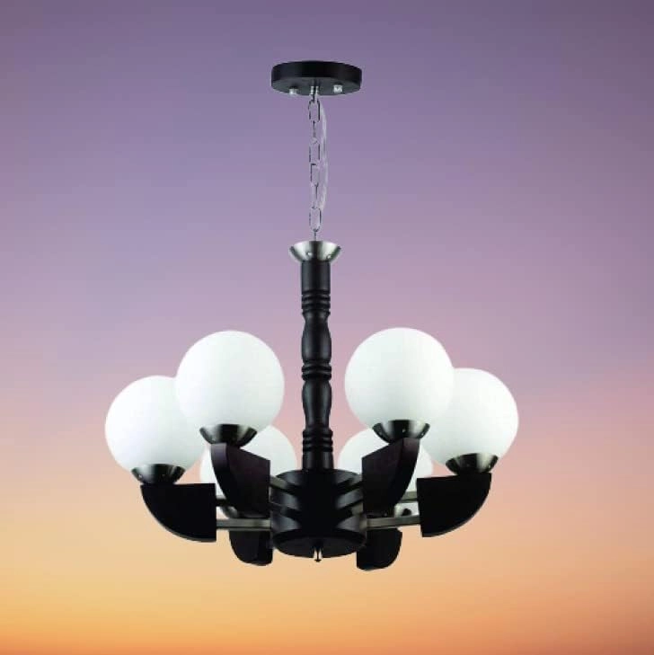 kinis 6 LIGHT JUPITER JHOOMER - Black and Milky E27