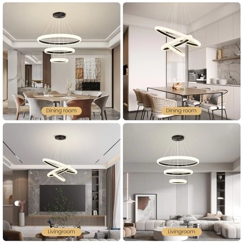 Modern LED Chandelier - 3000K-6000K Dimmable
