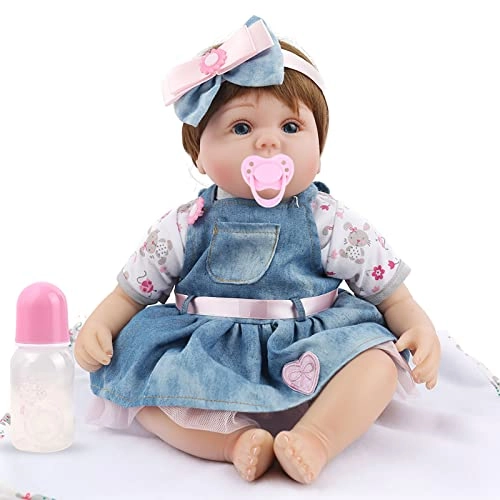 Reborn Baby Doll - 18 Inch 45cm Soft Vinyl Girl