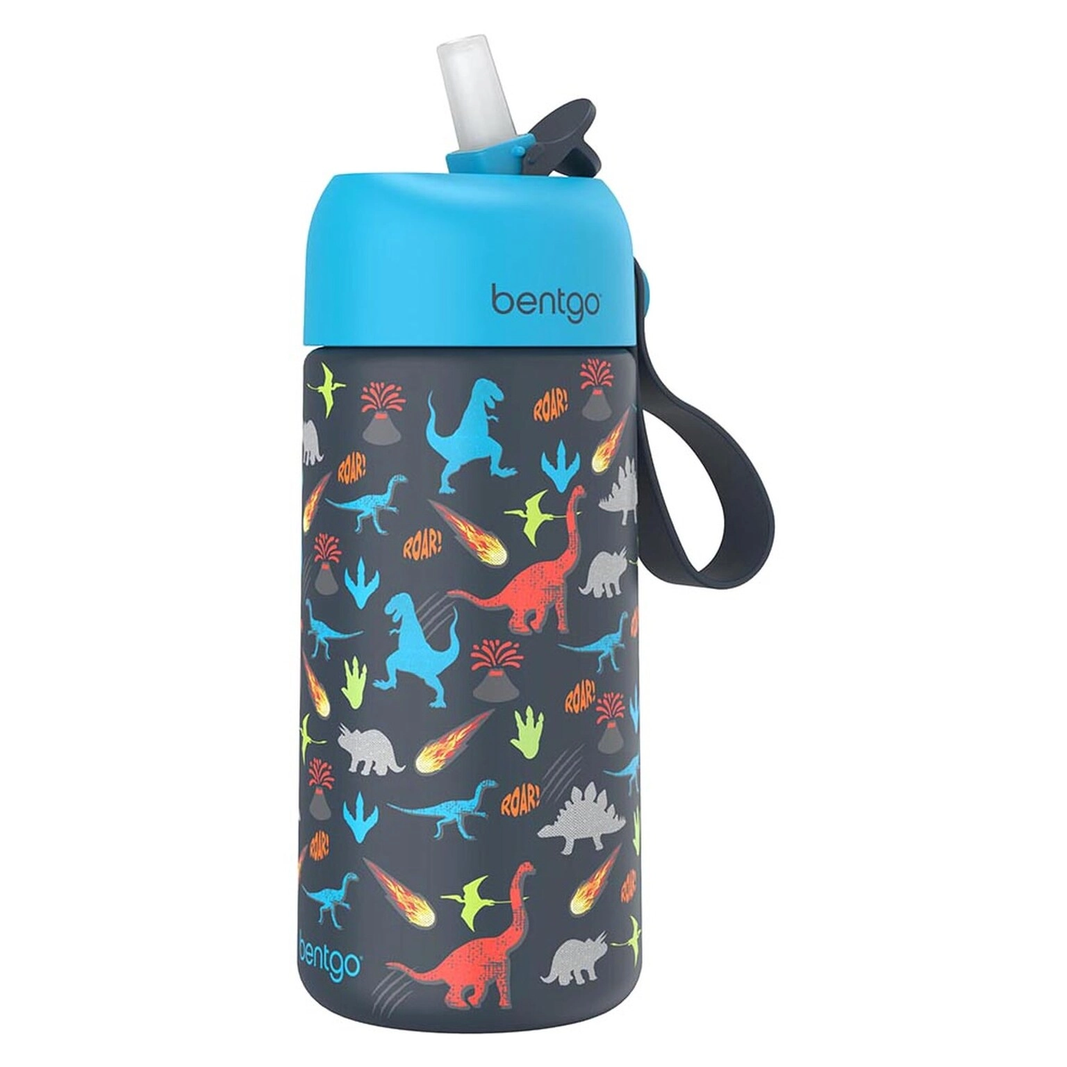 Carrefour Dinosaur Water Bottle - Leak-proof lid 413 ml