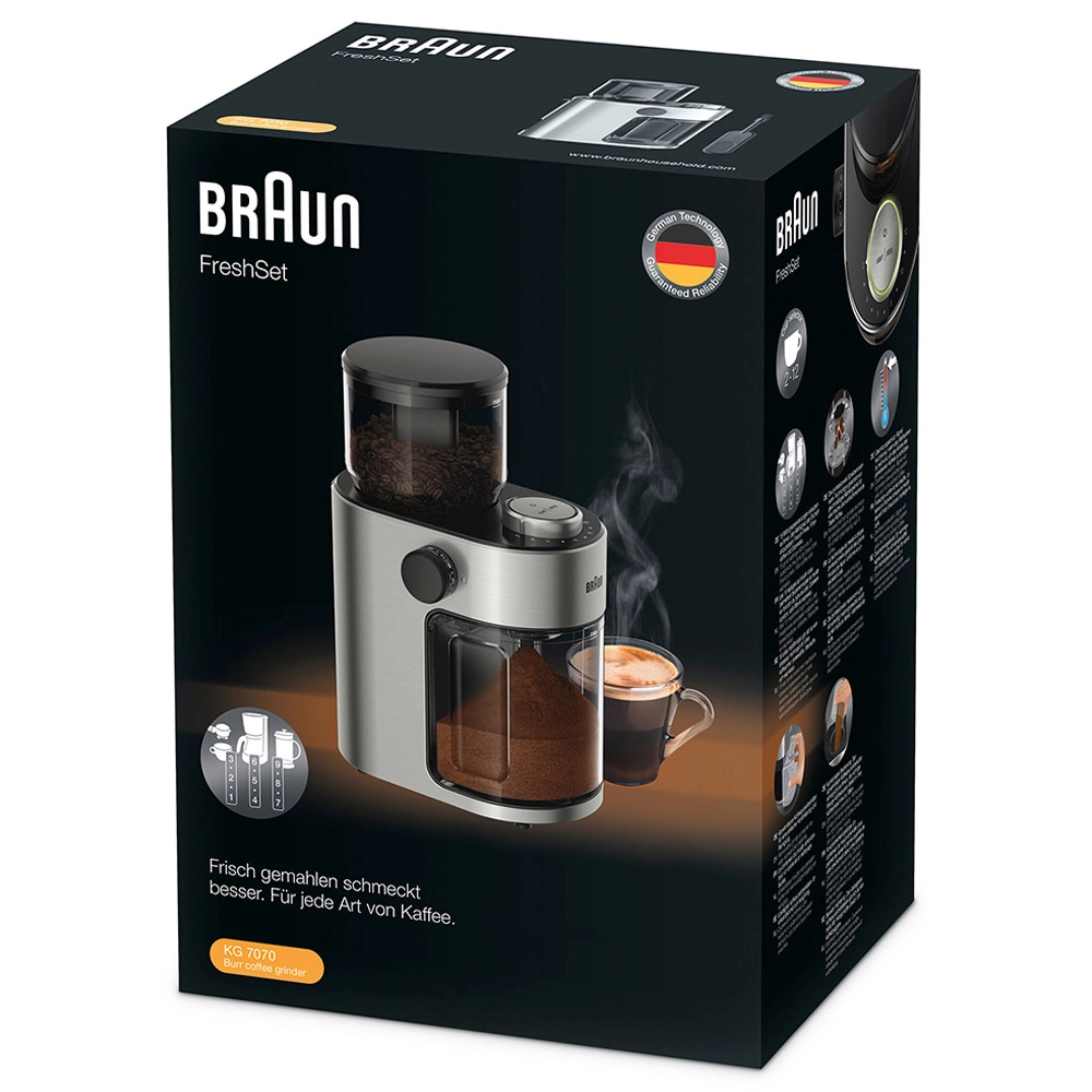 Burr Coffee Grinder - 15 Grind Settings 220g