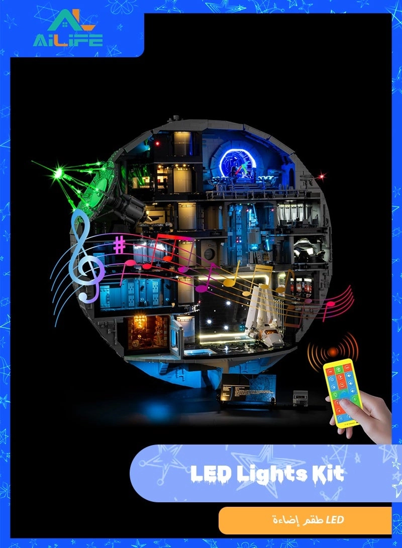 AI LIFE Light Up Kit - Compatible with Lego Death Star 75419 Original Sound Remote Control