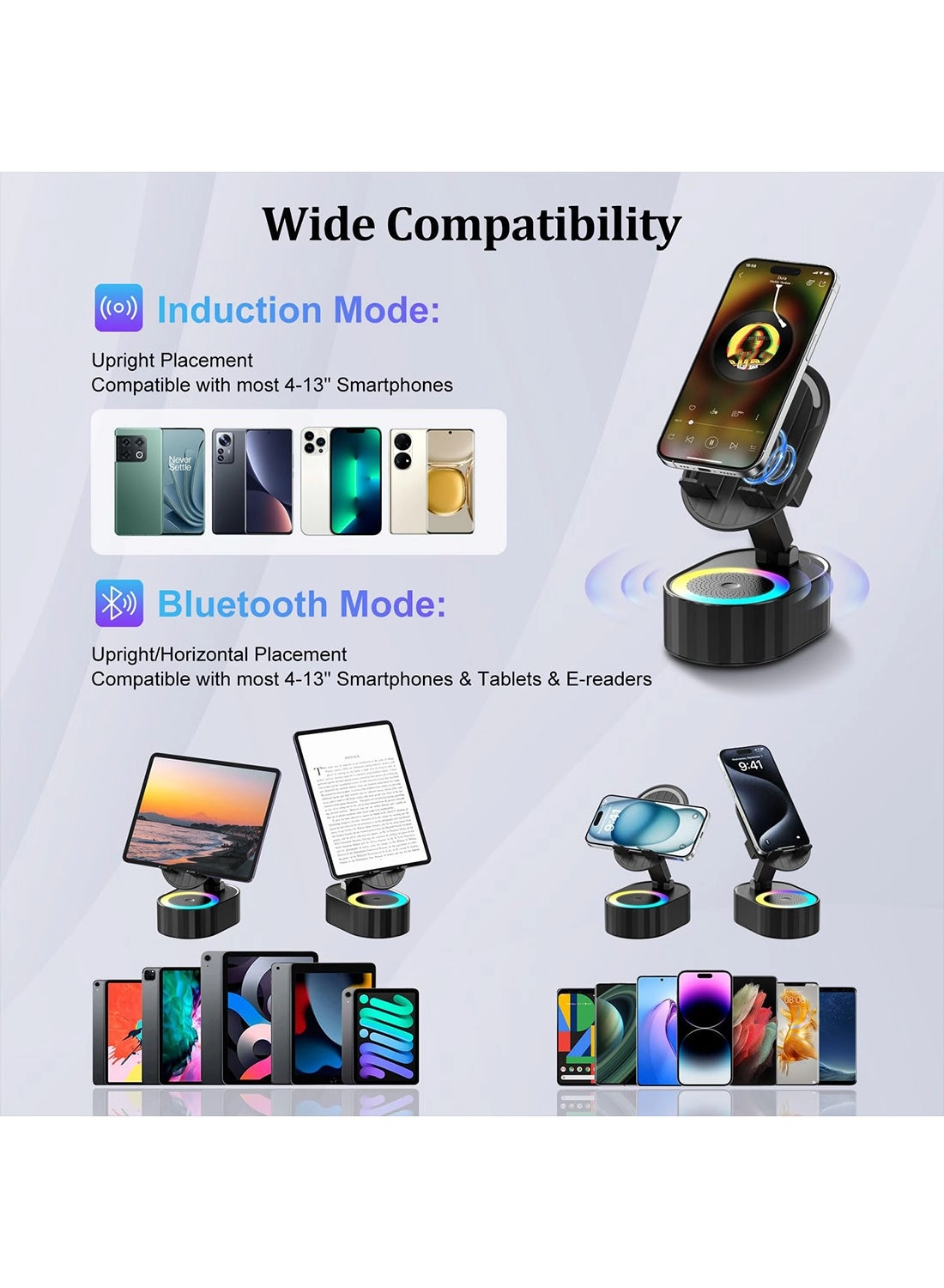 5-In-1 Bluetooth Speaker - 3000mAh Rotatable 300°