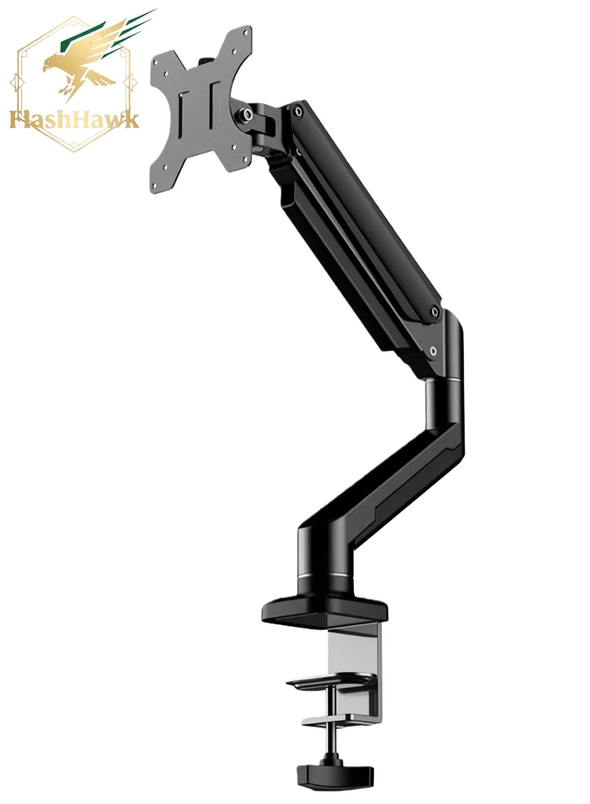 FlashHawk Full Motion Tilt Swivel Single Monitor Arm - 13-32 inch 100 x 100 or 75 x 75 mm