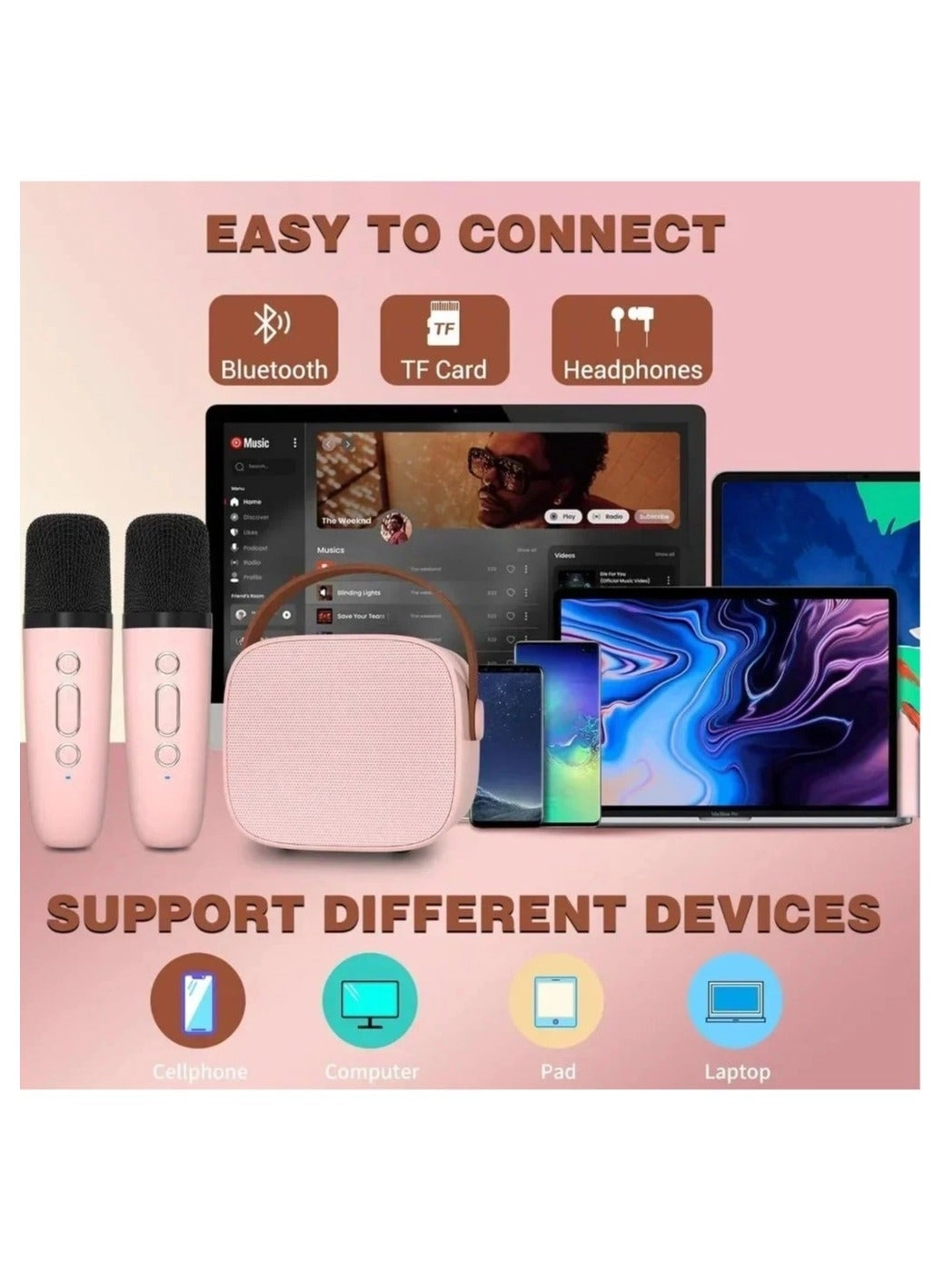 Karaoke Speaker Set - 2 wireless microphones