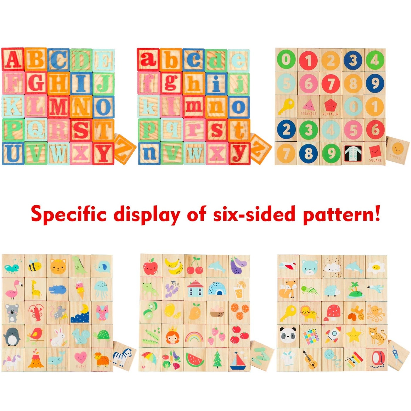 ABC Wooden Blocks Cart - 36 months - 6 years 30 pieces