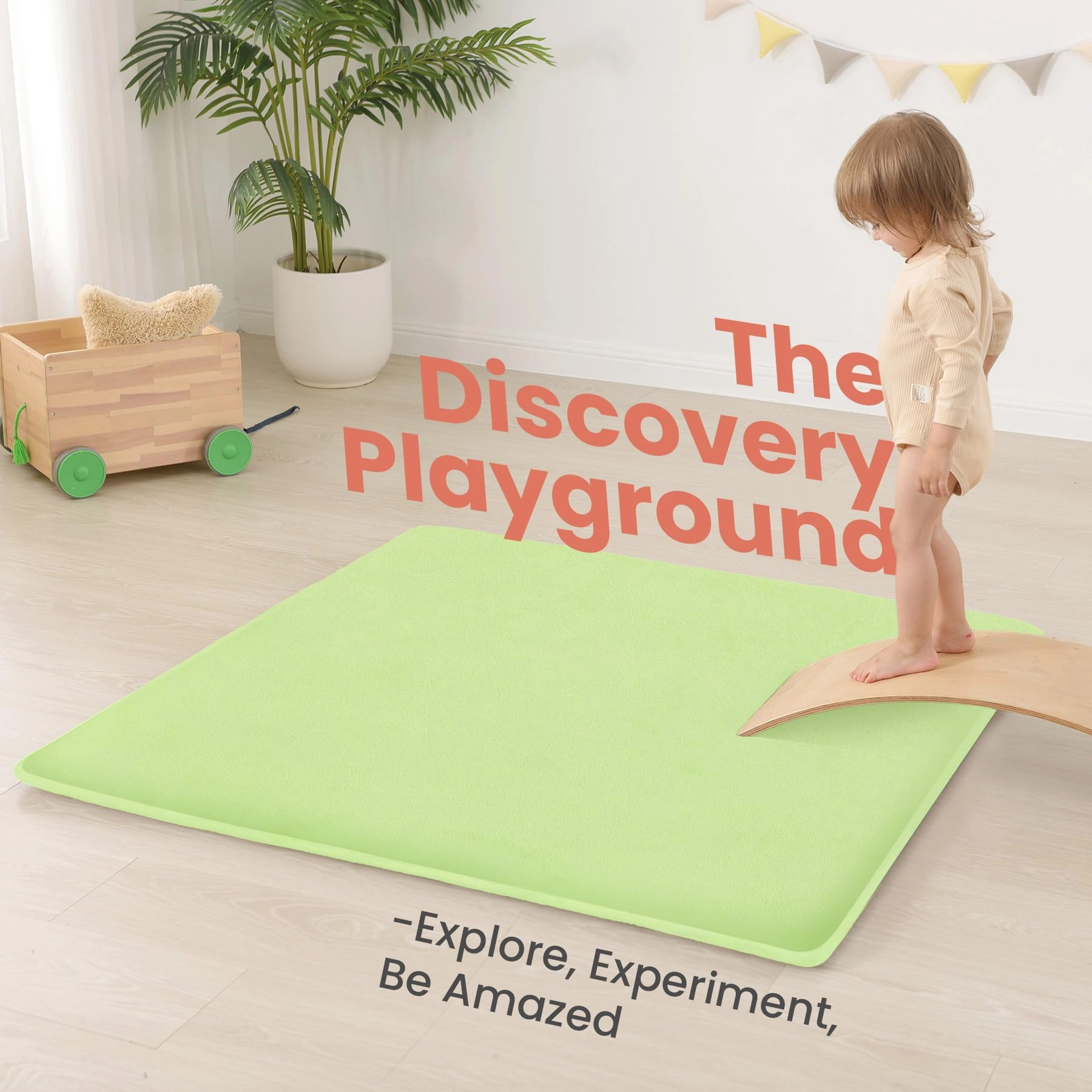 Baby Activity Play Mat - 79"x118" 1.3" Thick Cream