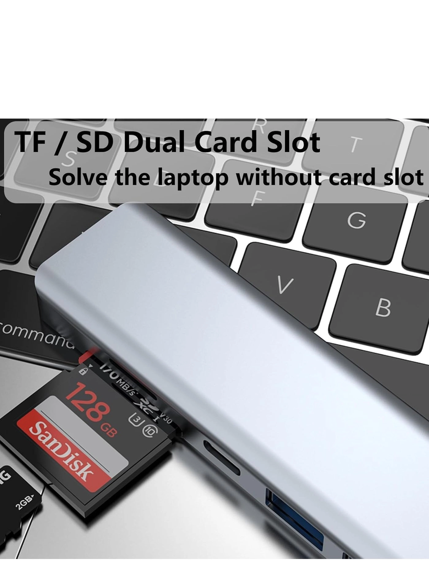 USB C Hub - 4K HDMI 100W PD SD/TF Card Reader