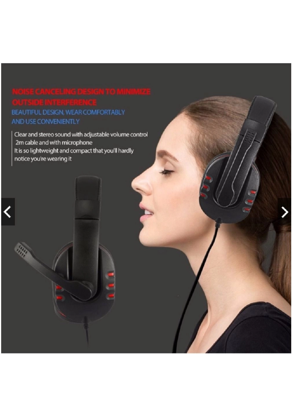 USB Gaming Headphone Wired Headset