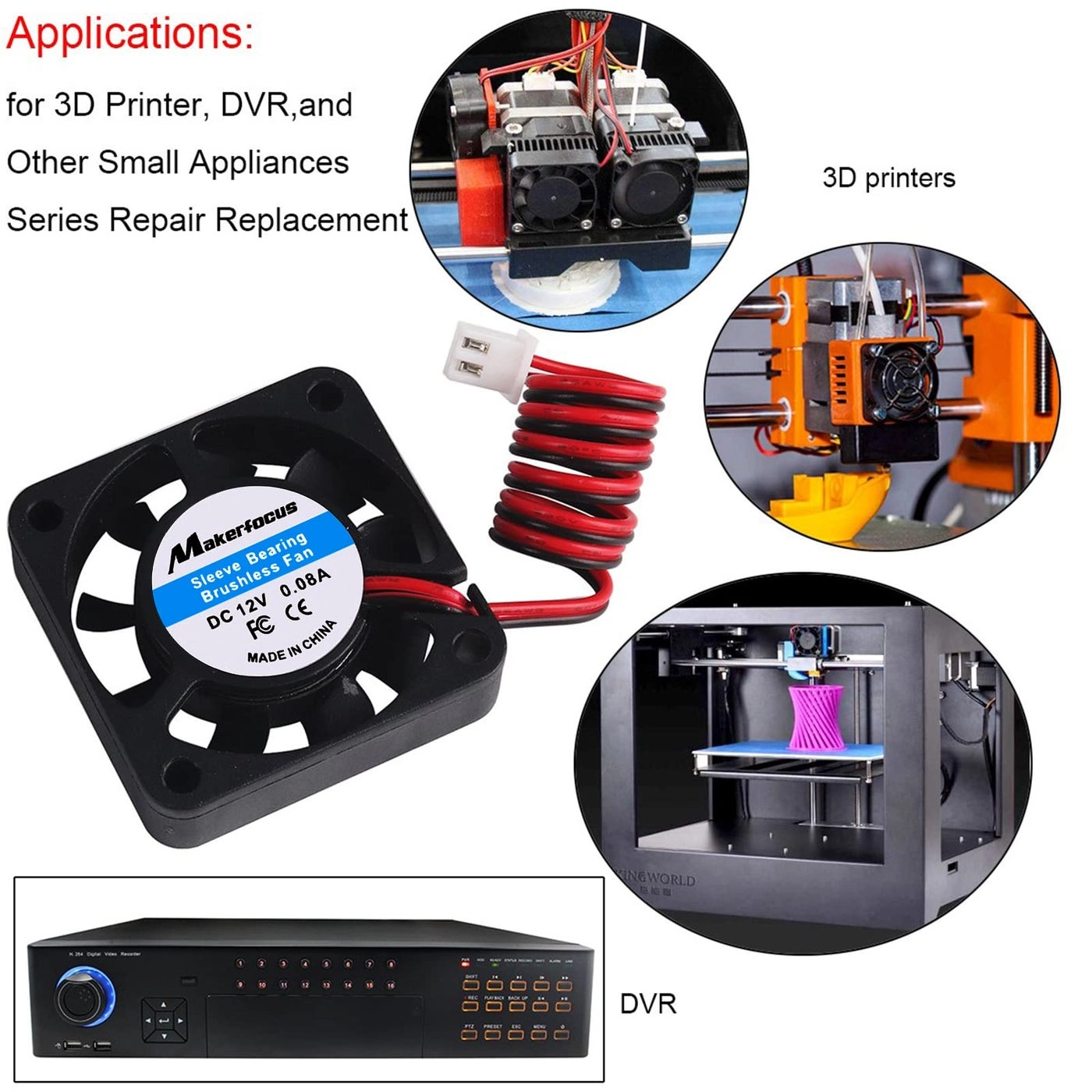 3D Printer Fan - 4pcs 40mm