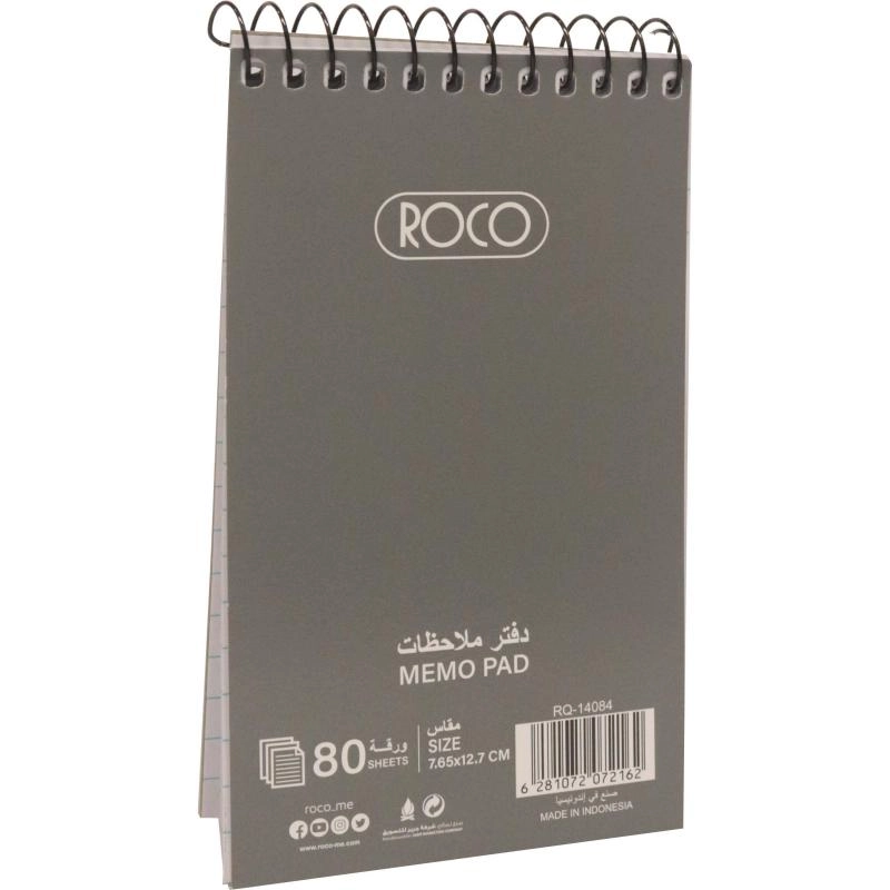 Memo Notebook A7 Spiral - Lined 60 Sheets