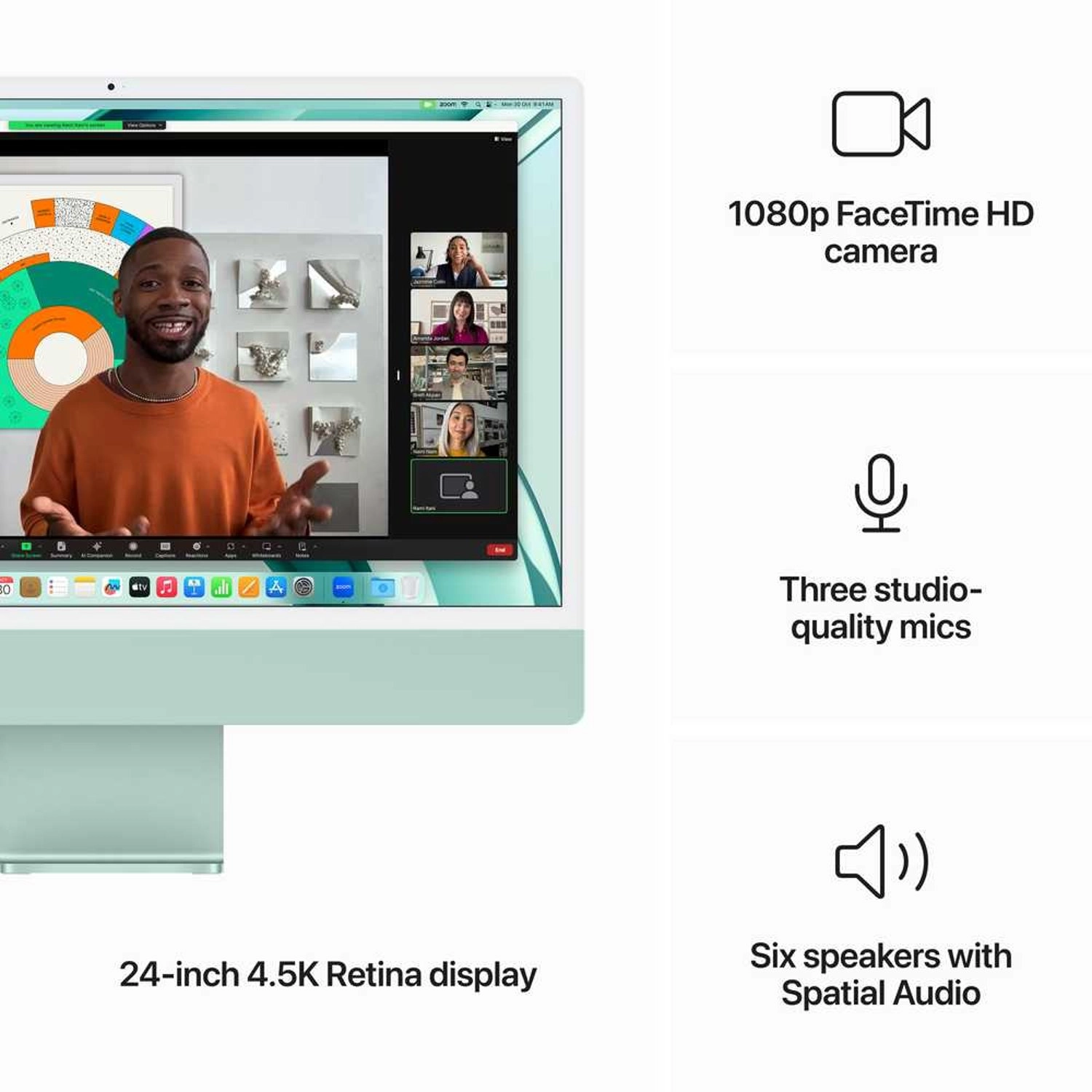 iMac 24-inch M3 8‑core CPU, 10‑core GPU, 512GB SSD