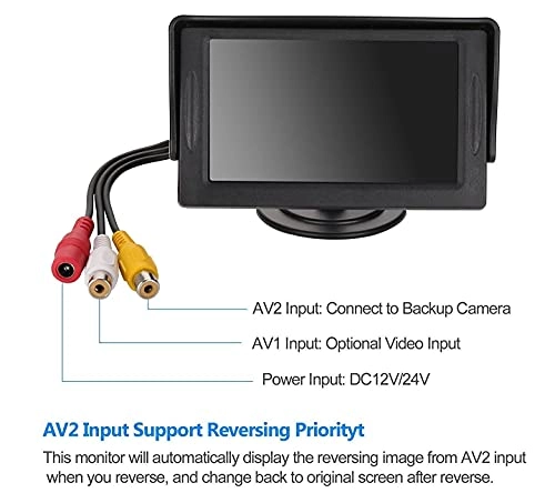 Dual Motorhome Reversing and Rearview Camera - Night vision Phono cabling 720p