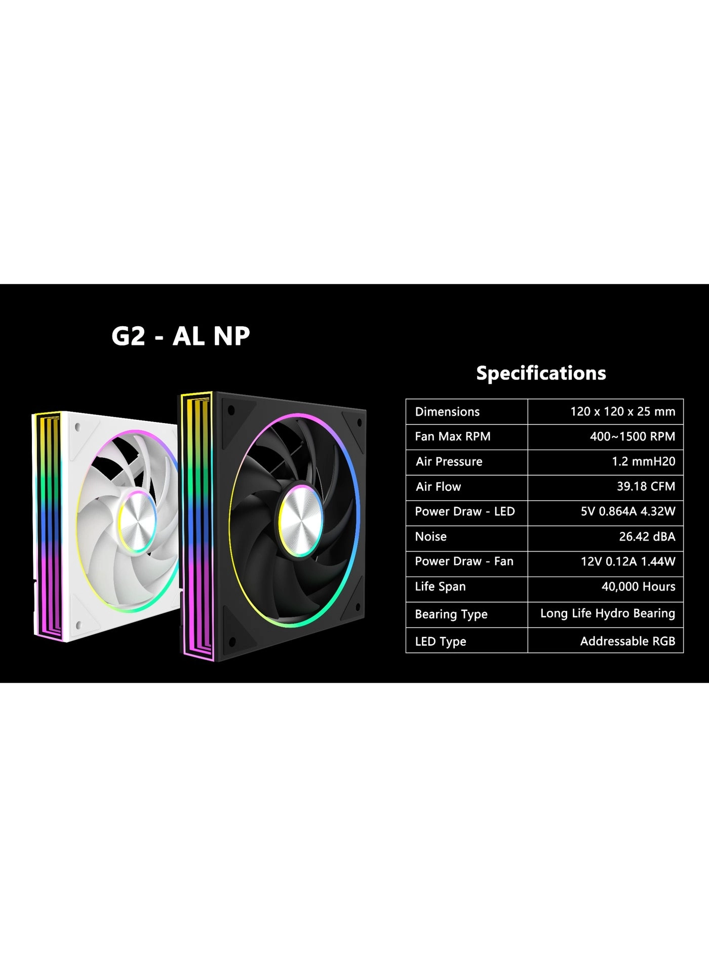 G2-AL NP - 1 Pack 120mm