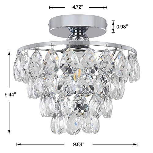 Mini Small Crystal Ceiling Lamp - Dimmable