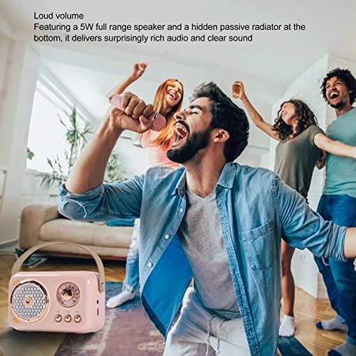 Retro Bluetooth Karaoke Machine - 1 Microphone 5W