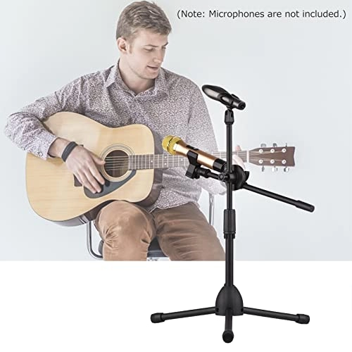 TrMicrophone Stand - Dual Purpose 2 Mic Clips Adjustable