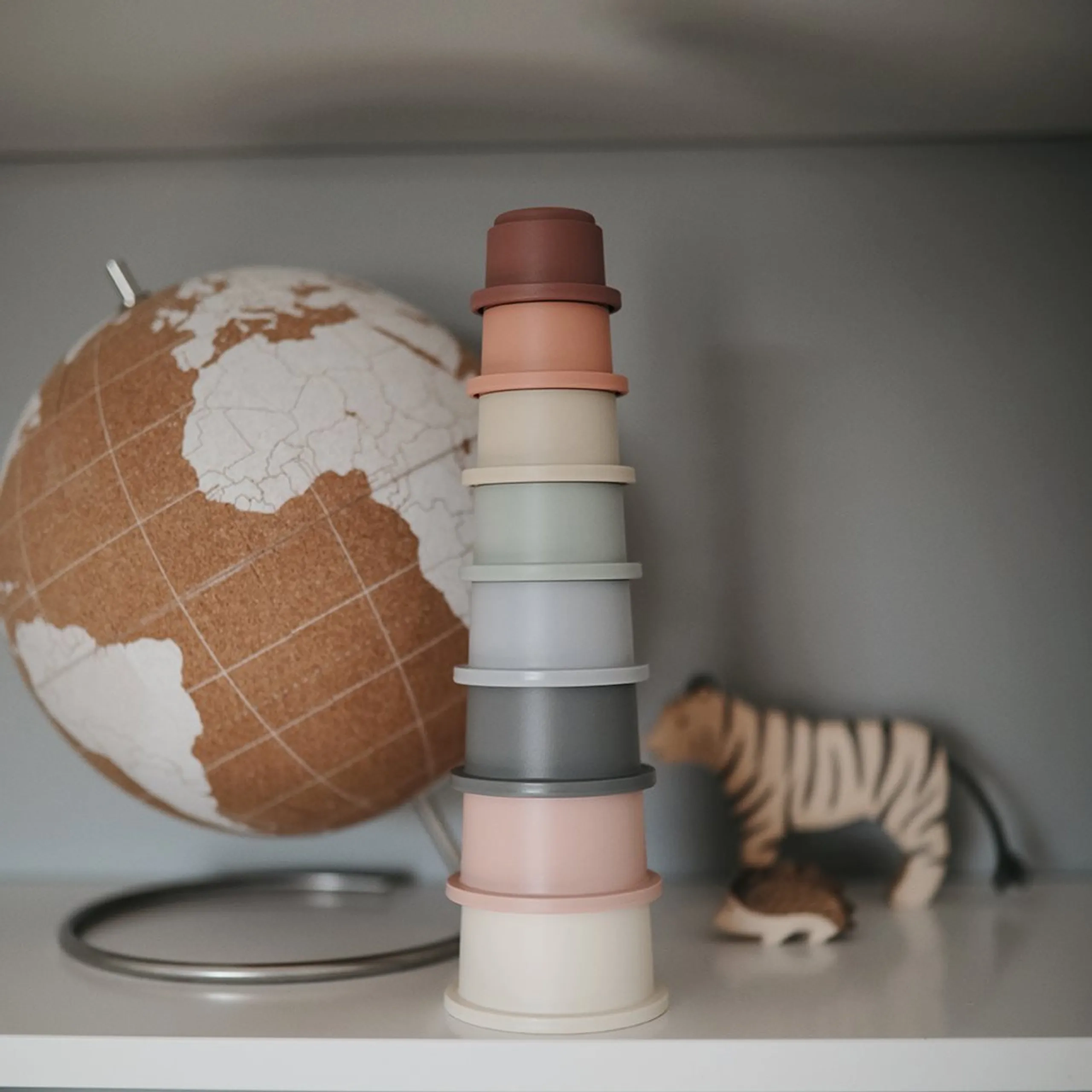 Ring tower + Stacking Cups + Bath Play Set - Boats - 10m+ 22 pieces