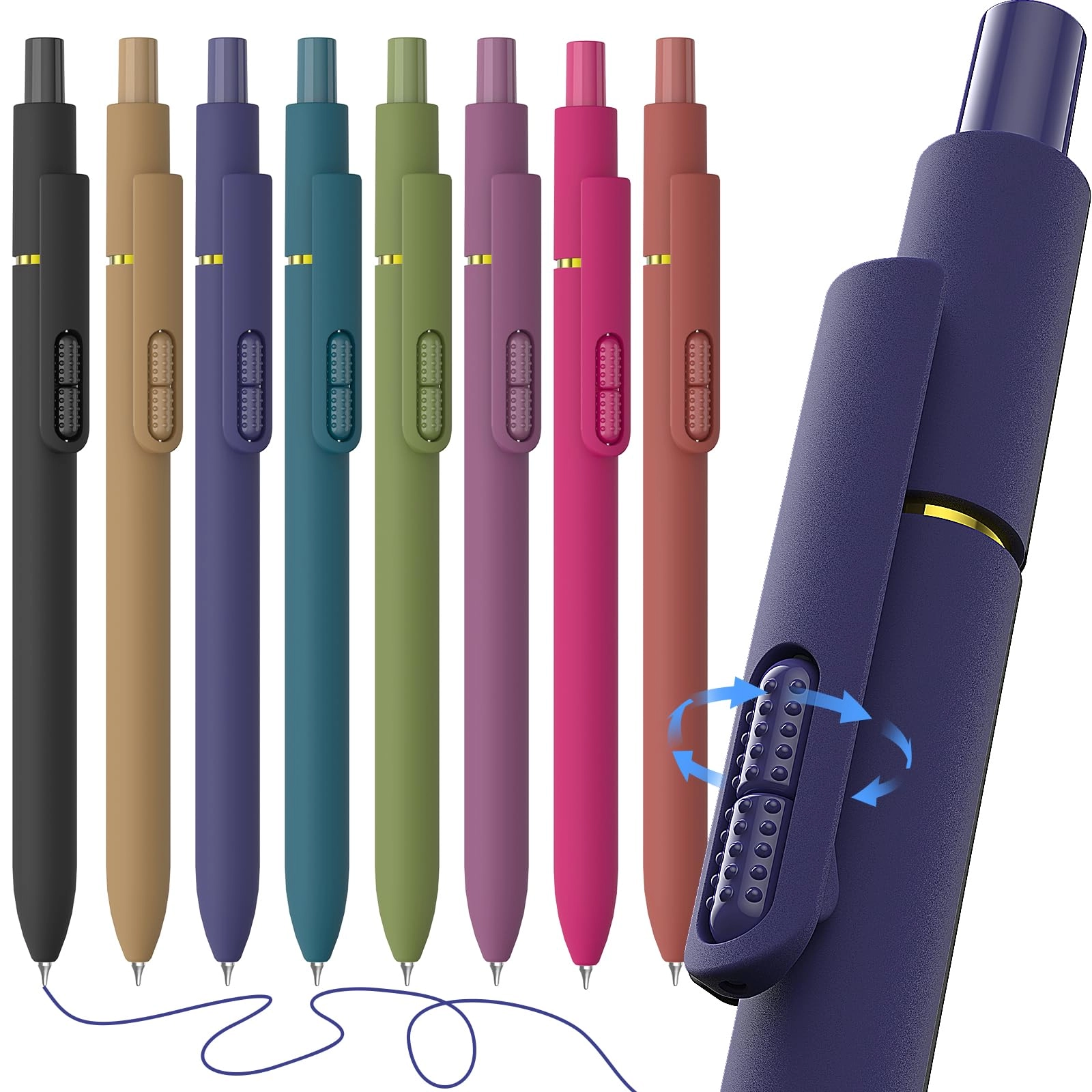 Colorful Gel Ink Pens - 8 Pack 0.7mm