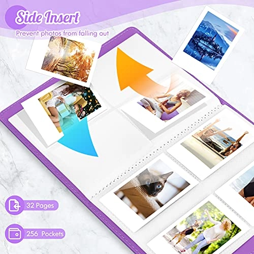 3.5x2.3" 256 Pockets PU Leather Photo Album