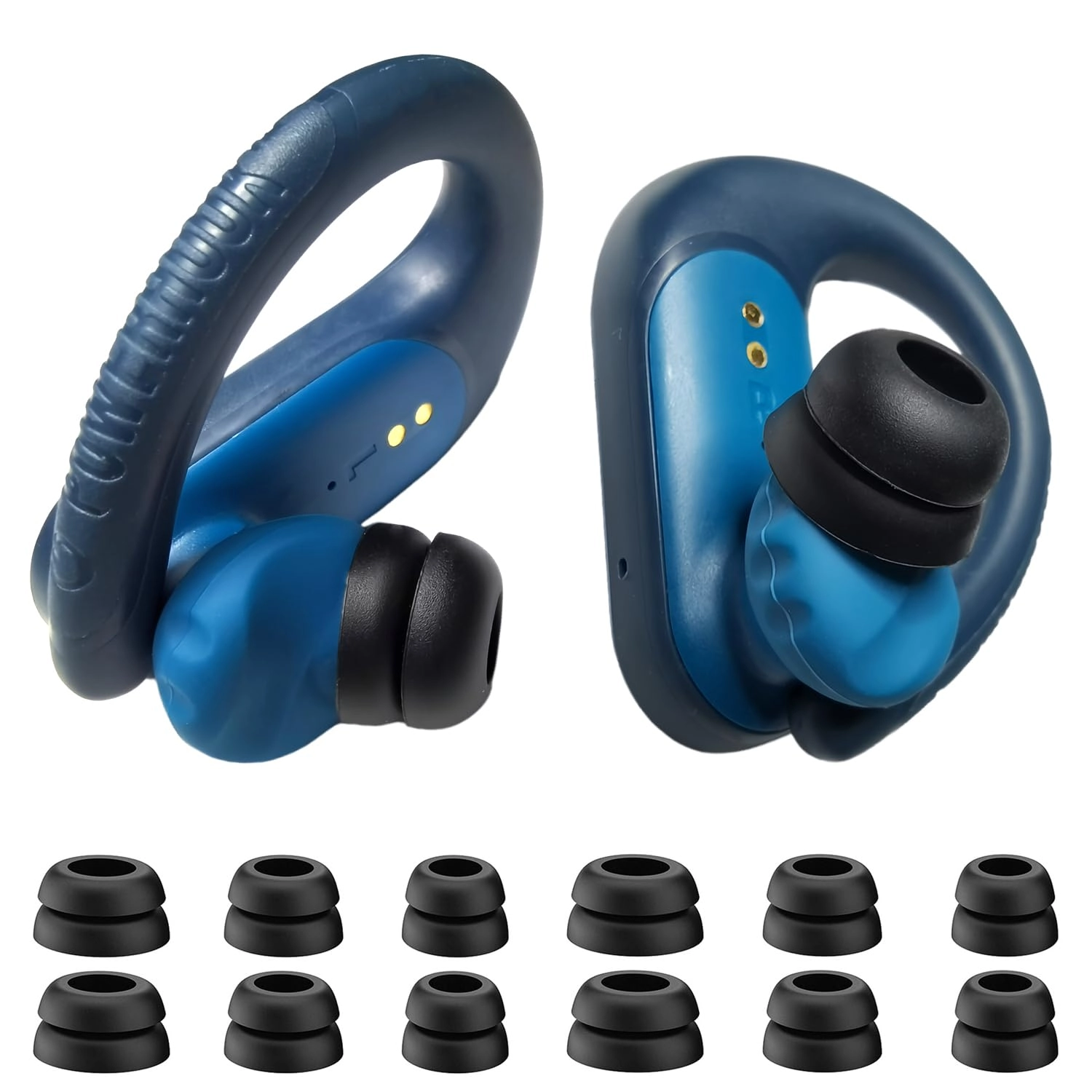 Luckvan Double Flange Ear Tips for JBL Endurance Peak 3/Peak II/Peak III/Run 2 - Anti-Slip Noise Isolation