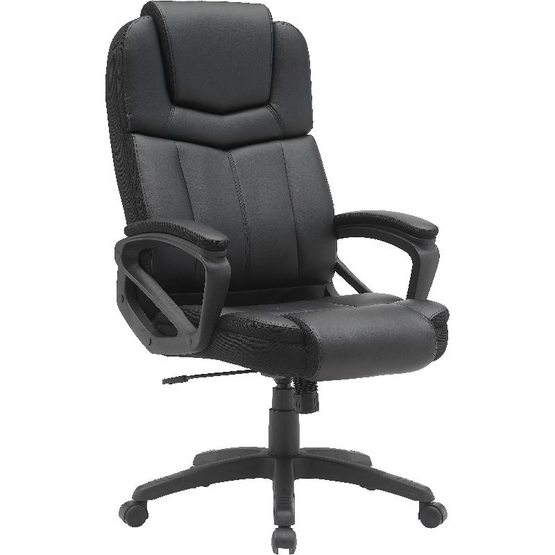 Executive Chair - Black PU Leather in Plastic Frame