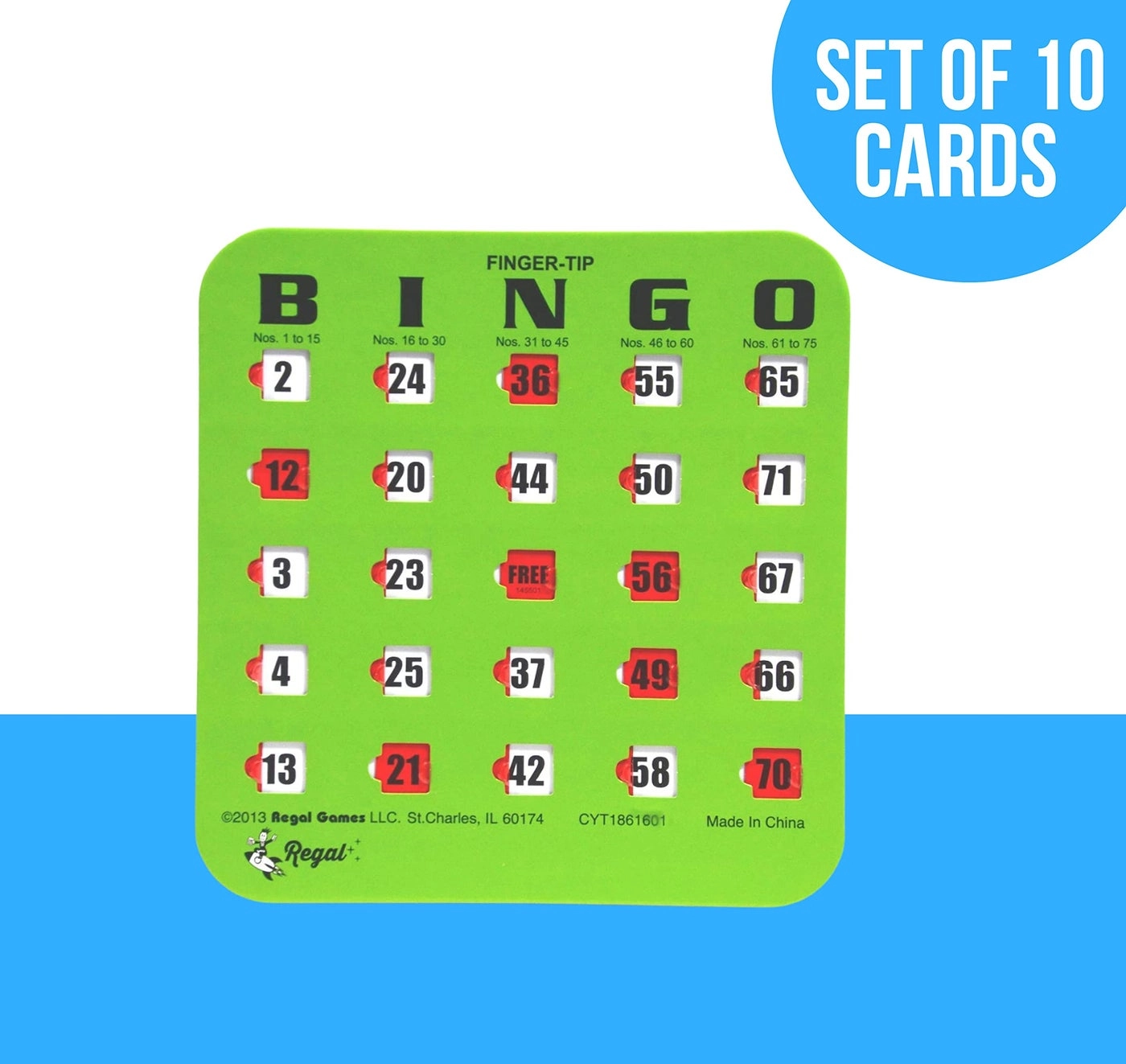 Bulk Bingo Cards - Sliding Windows Reusable Large Print
