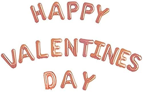 Party Time Trading LLC HAPPY VALENTINES DAY Rose Gold Foil Balloon - 18-Piece