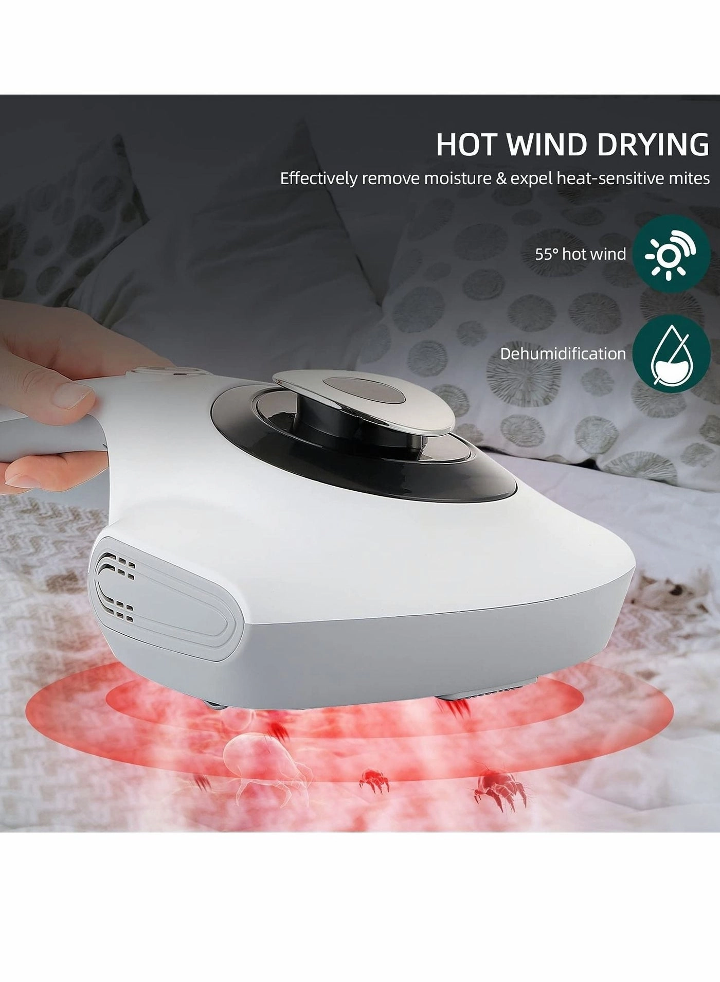 Mattress Vacuum Cleaner - 13Kpa Strong Suction Low Noise