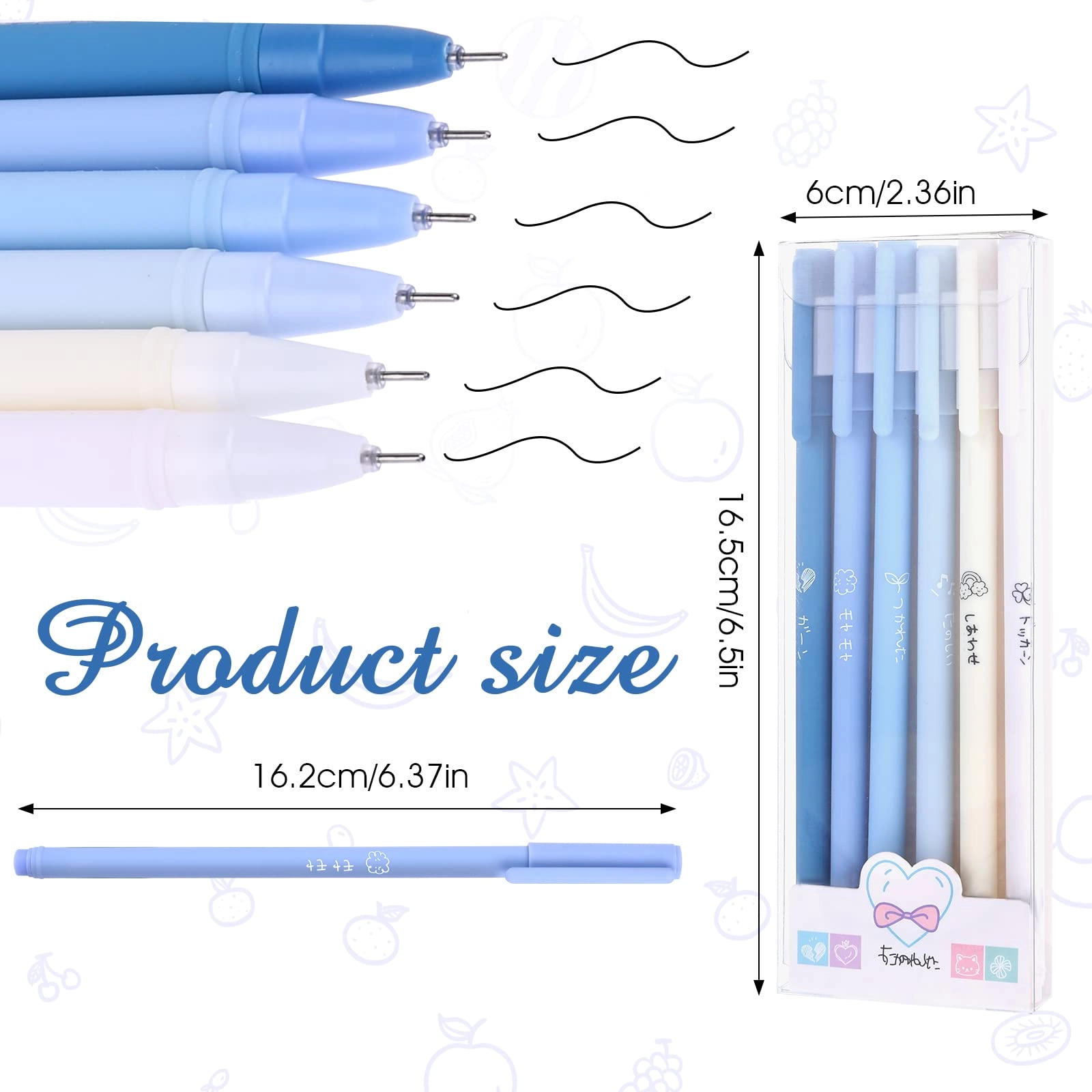 black gel pens - 6.0 count 0.5mm