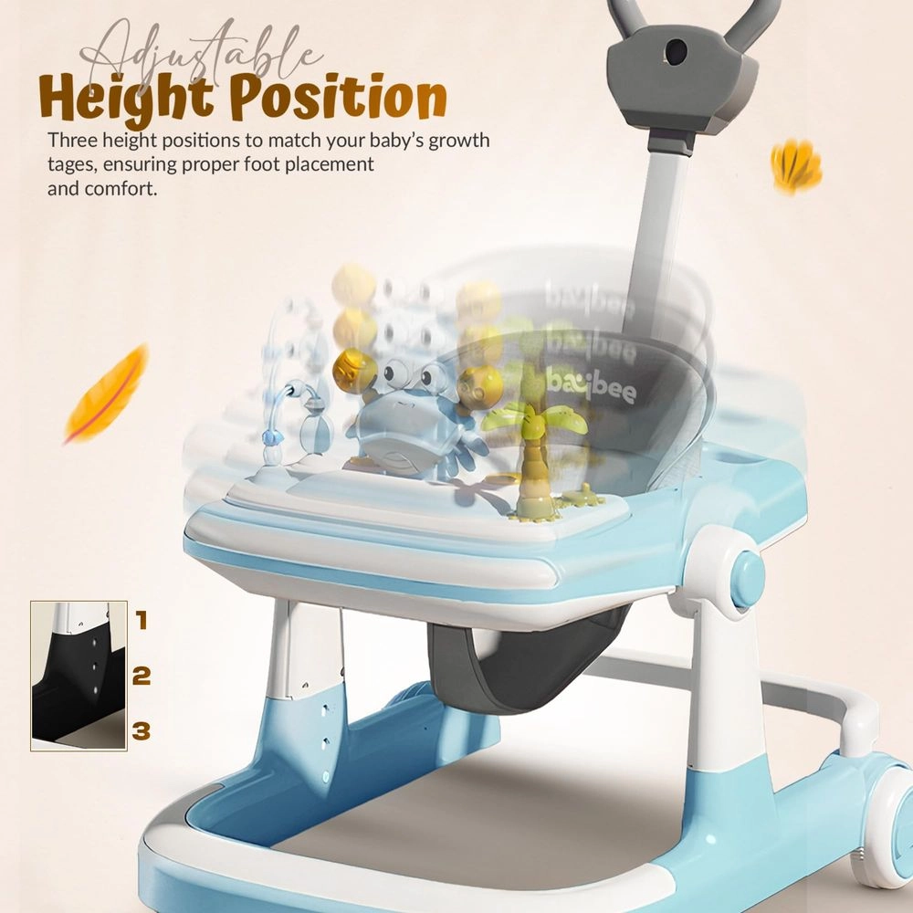 3-In-1 Baby Walker - Adjustable Height Foldable